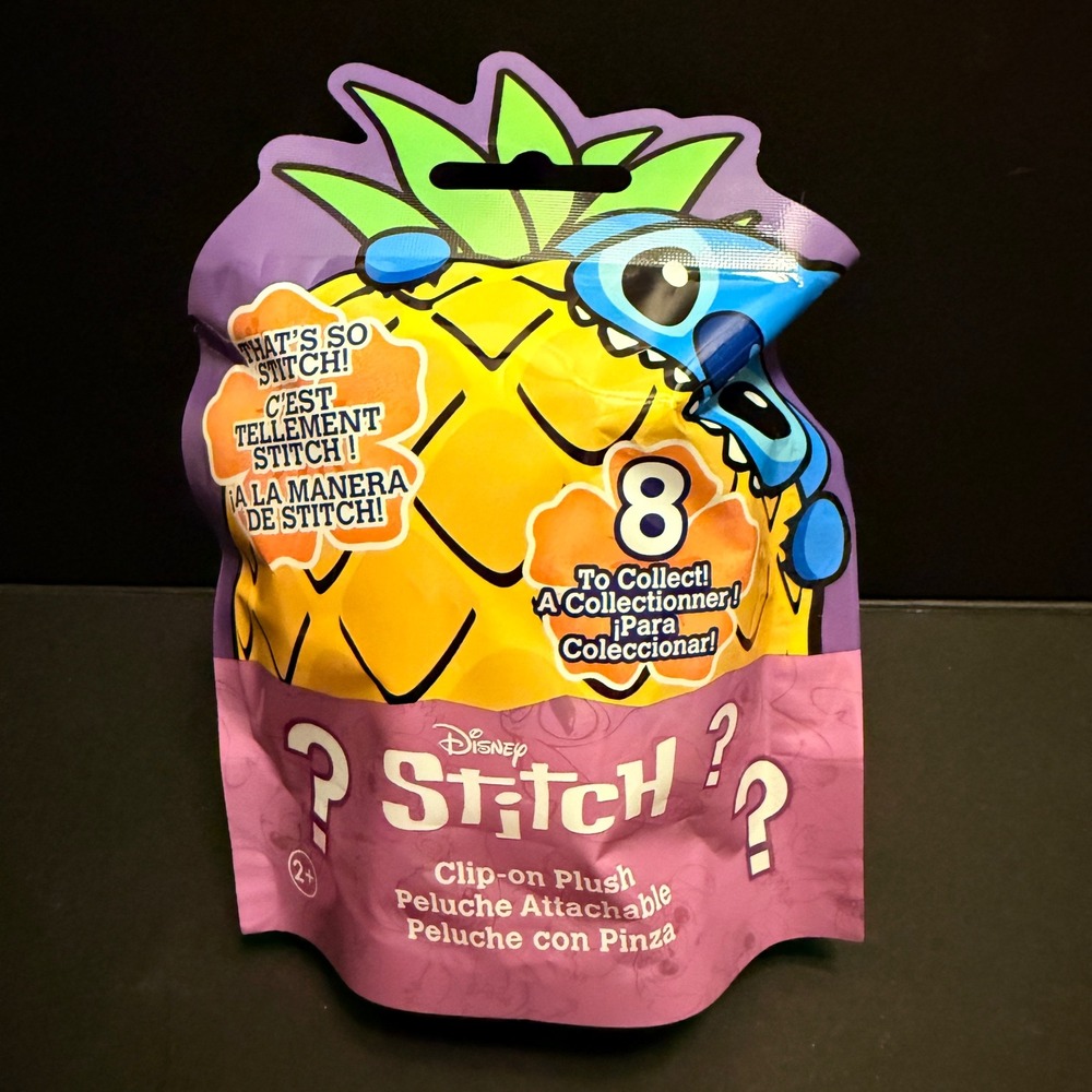 Disney Stitch Blind Bag Clip-on Plush NEW SEALED Pineapple Series